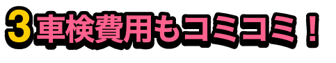 車検費用もコミコミ！